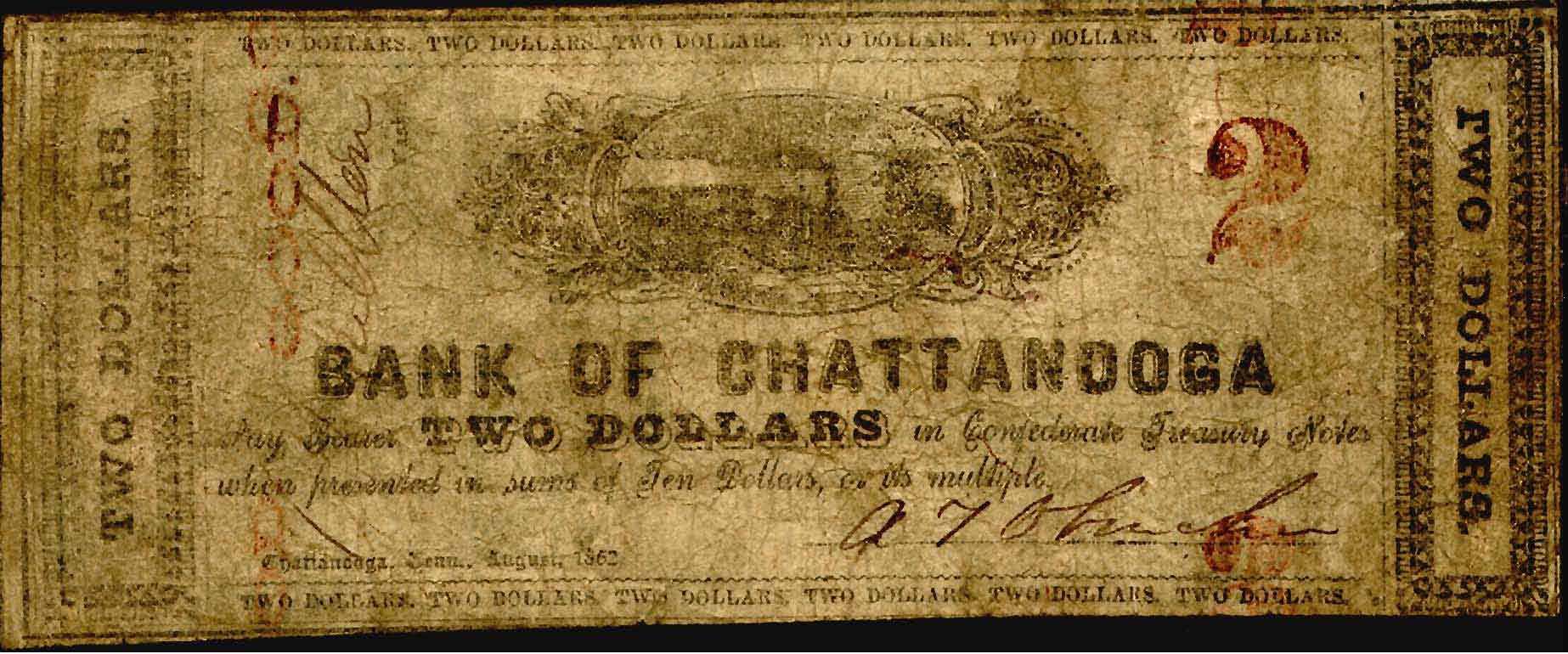 $2 G-71 Bk Chattanooga 2 & 3 over $2